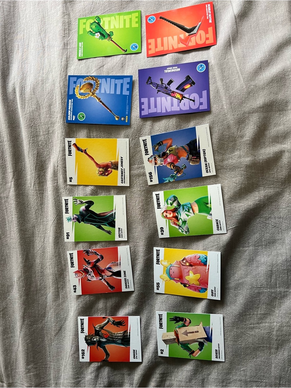 Lot of 12 Fortnite cards